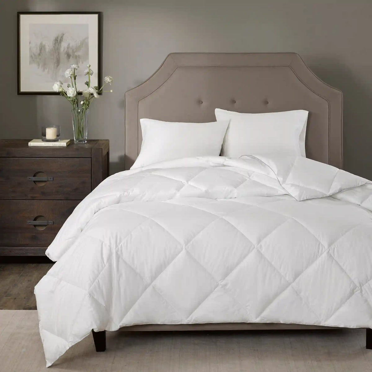 1000 Thread Count Cotton Blend Diamond Quilting Down Alternative Comforter