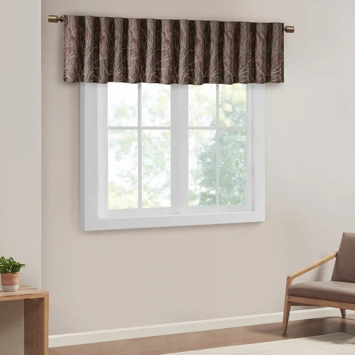 Andora Faux Silk Embroidered Window Valance