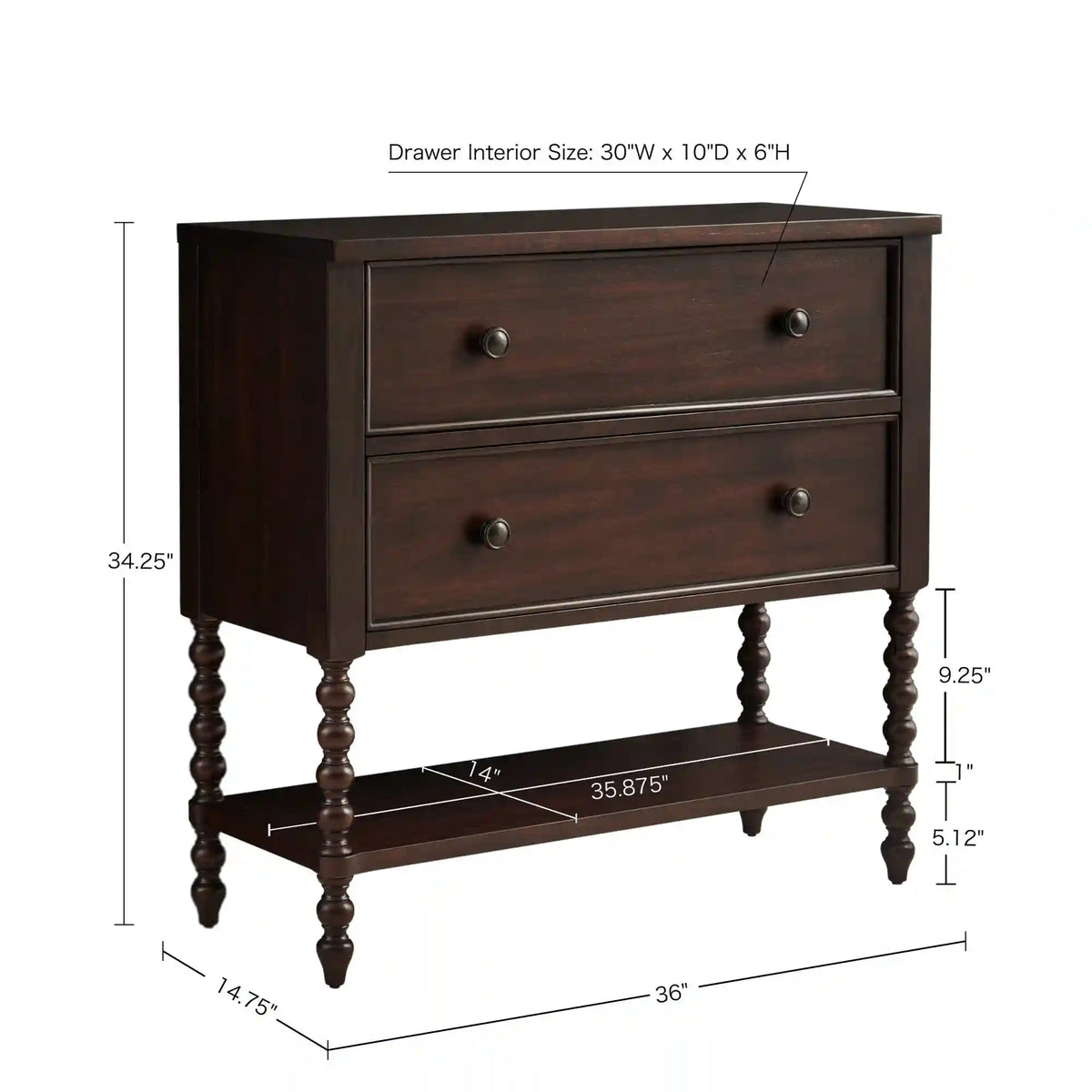 Beckett 36" Wide 2 Drawer Accent Chest