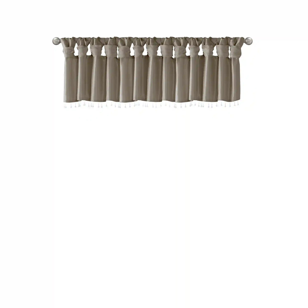 Emilia Lightweight Faux Silk Valance With Beads