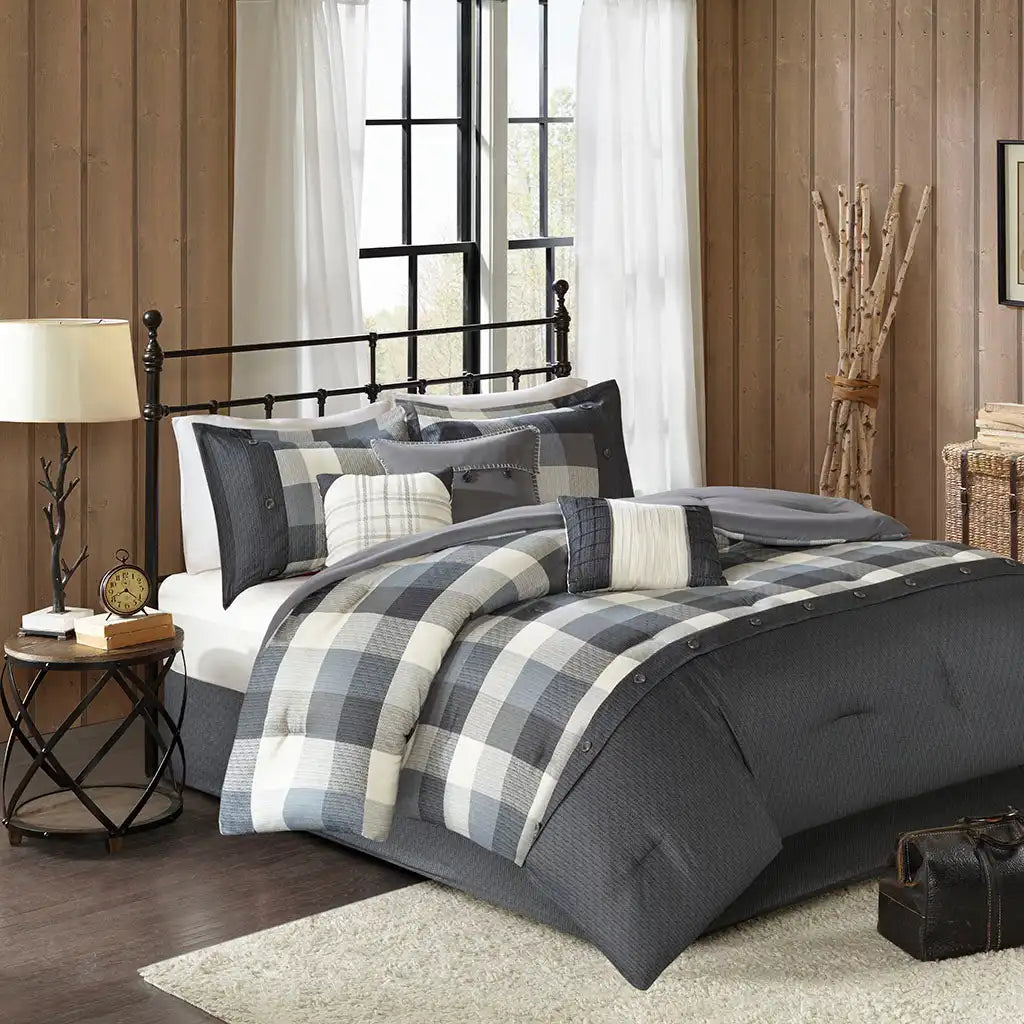 Ridge 7-Piece Herringbone Comforter Set