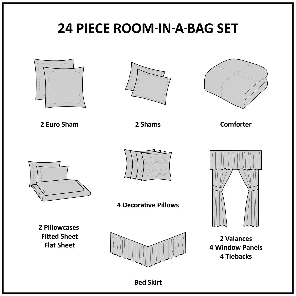 Delaney 24-Piece Comforter Set Room In a Bag