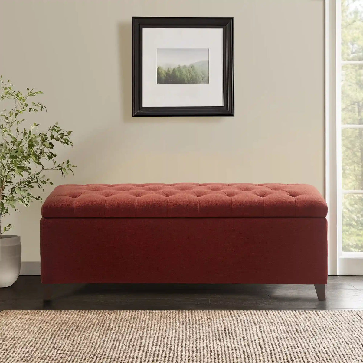 Shandra Tufted Top Upholstered Storage Bench