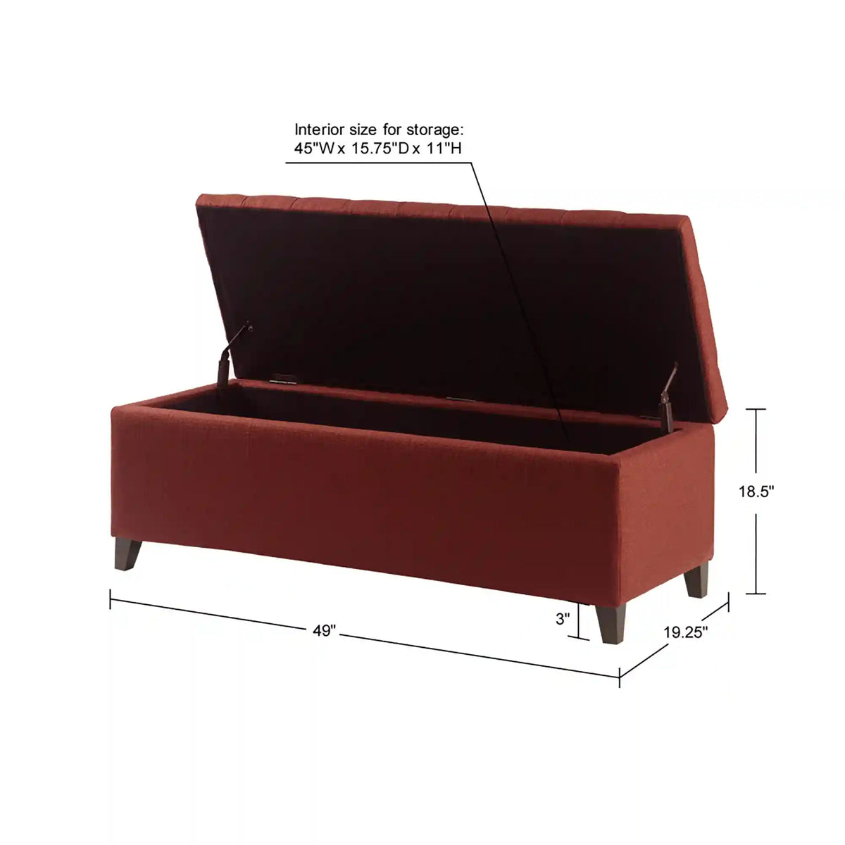 Shandra Tufted Top Upholstered Storage Bench