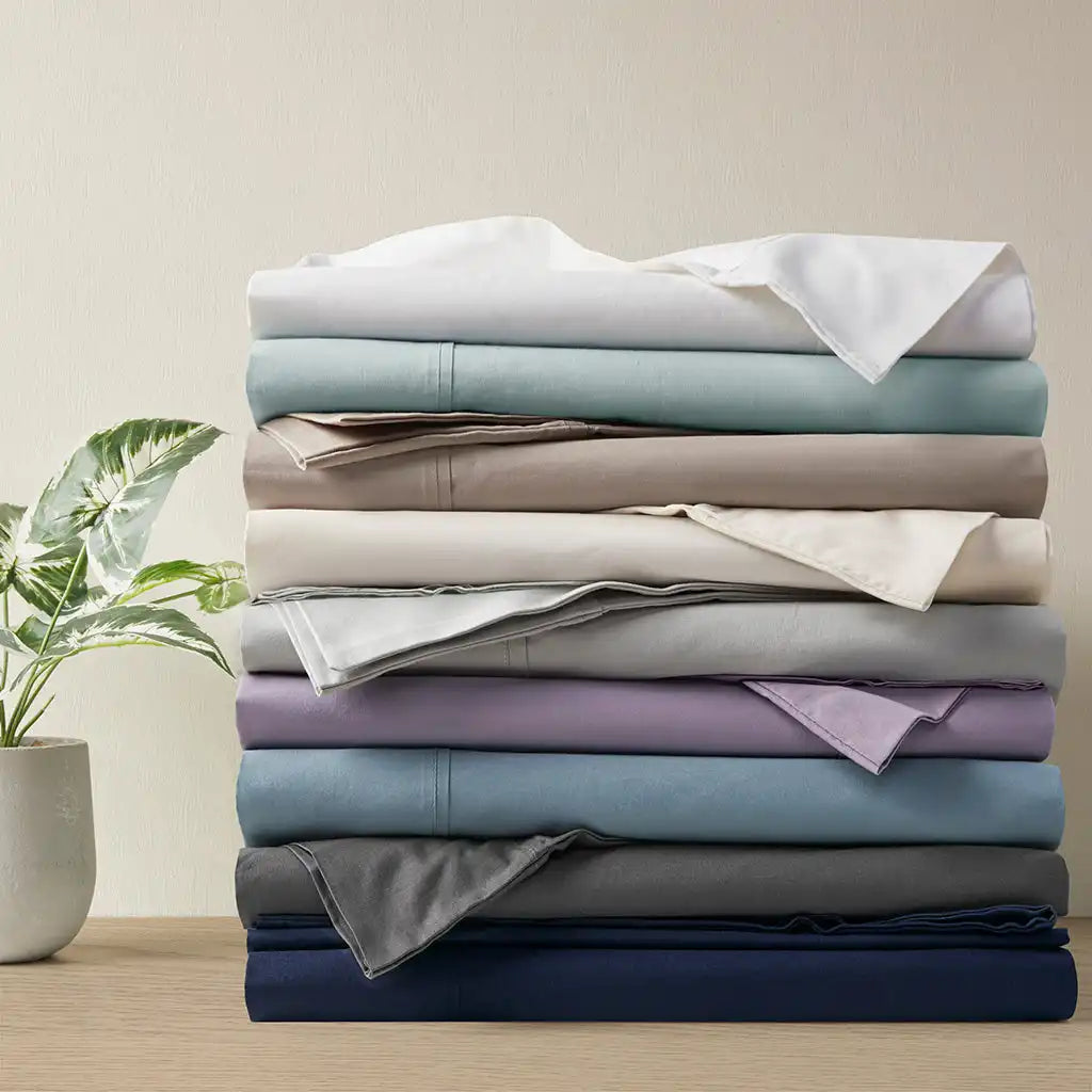 Peached Percale 200 Thread Count Relaxed Cotton Percale Sheet Set