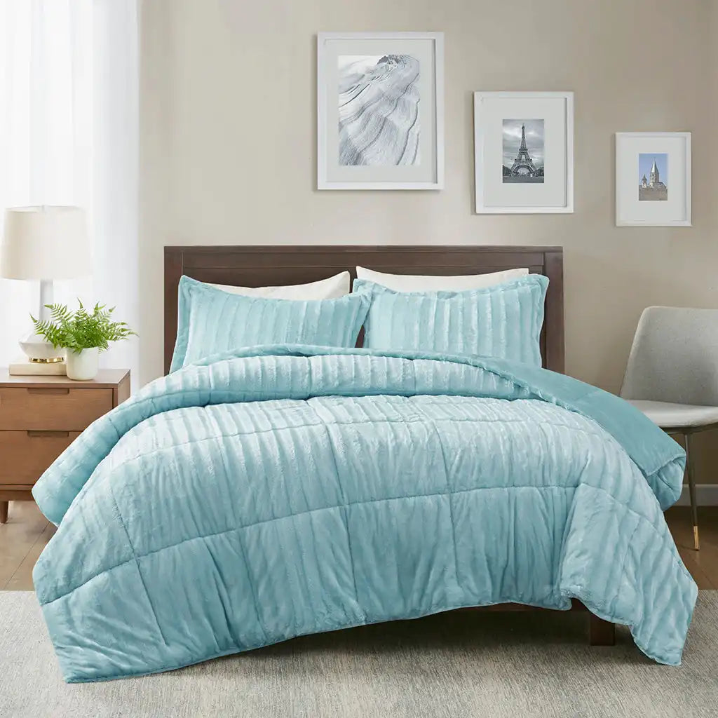 Duke Faux Fur Comforter Mini Set