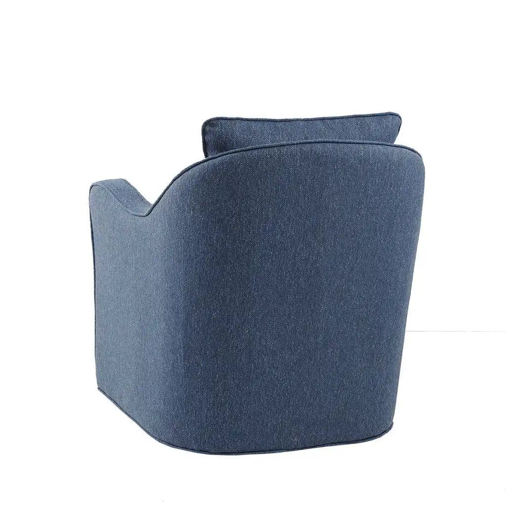 Brianne Upholstered Swivel Curved Armchair