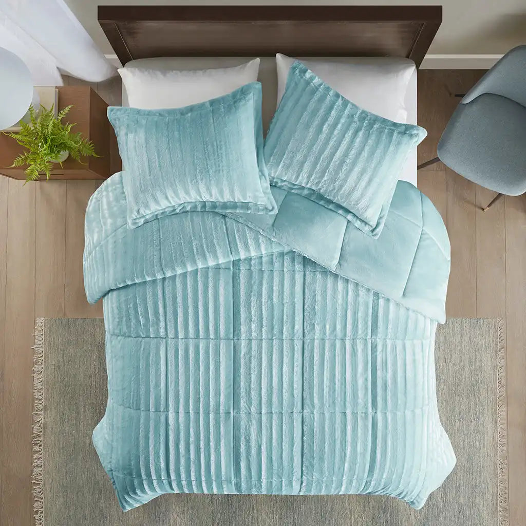Duke Faux Fur Comforter Mini Set