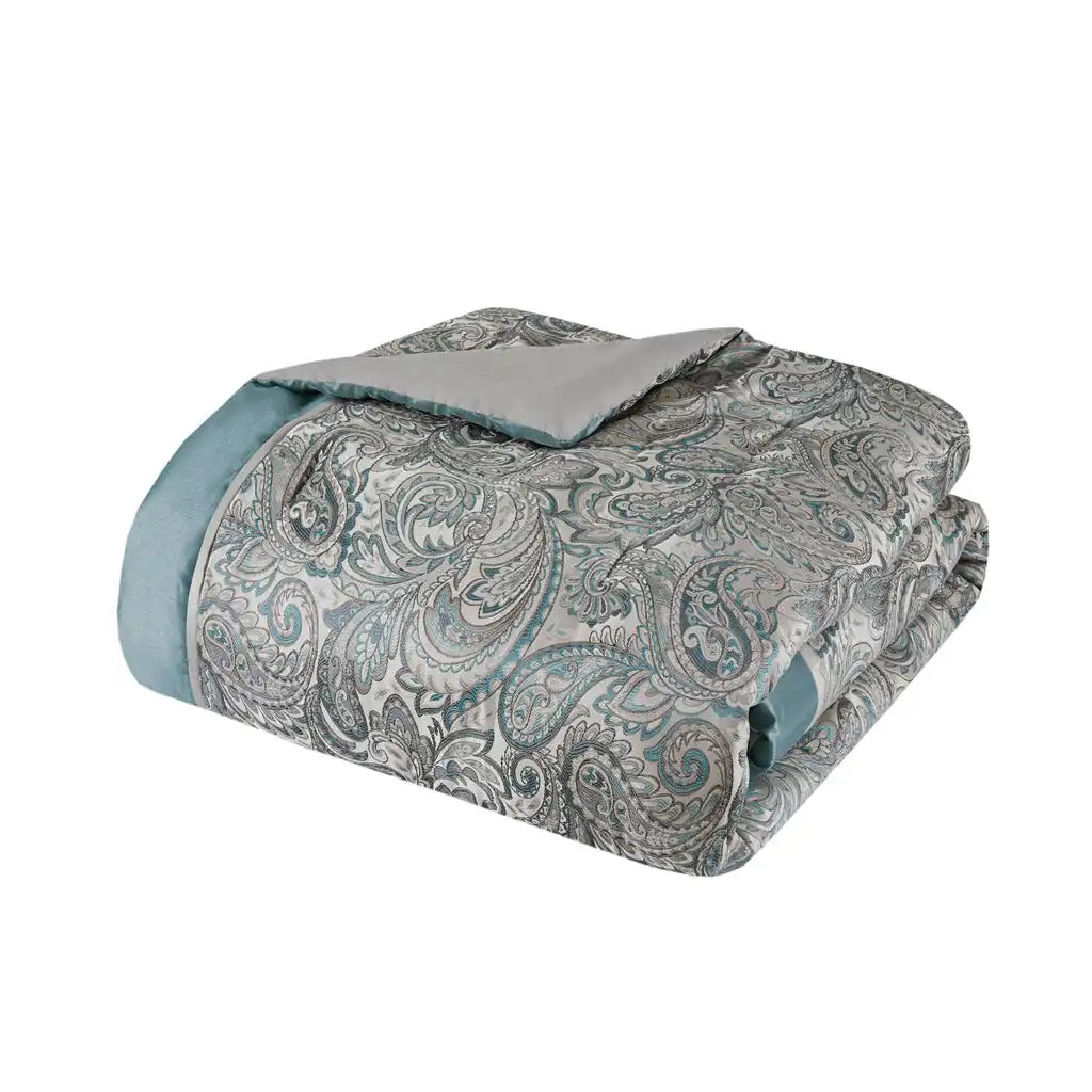 Aubrey 12-Piece Comforter Set with Cotton Bed Sheets Bed in a Bag