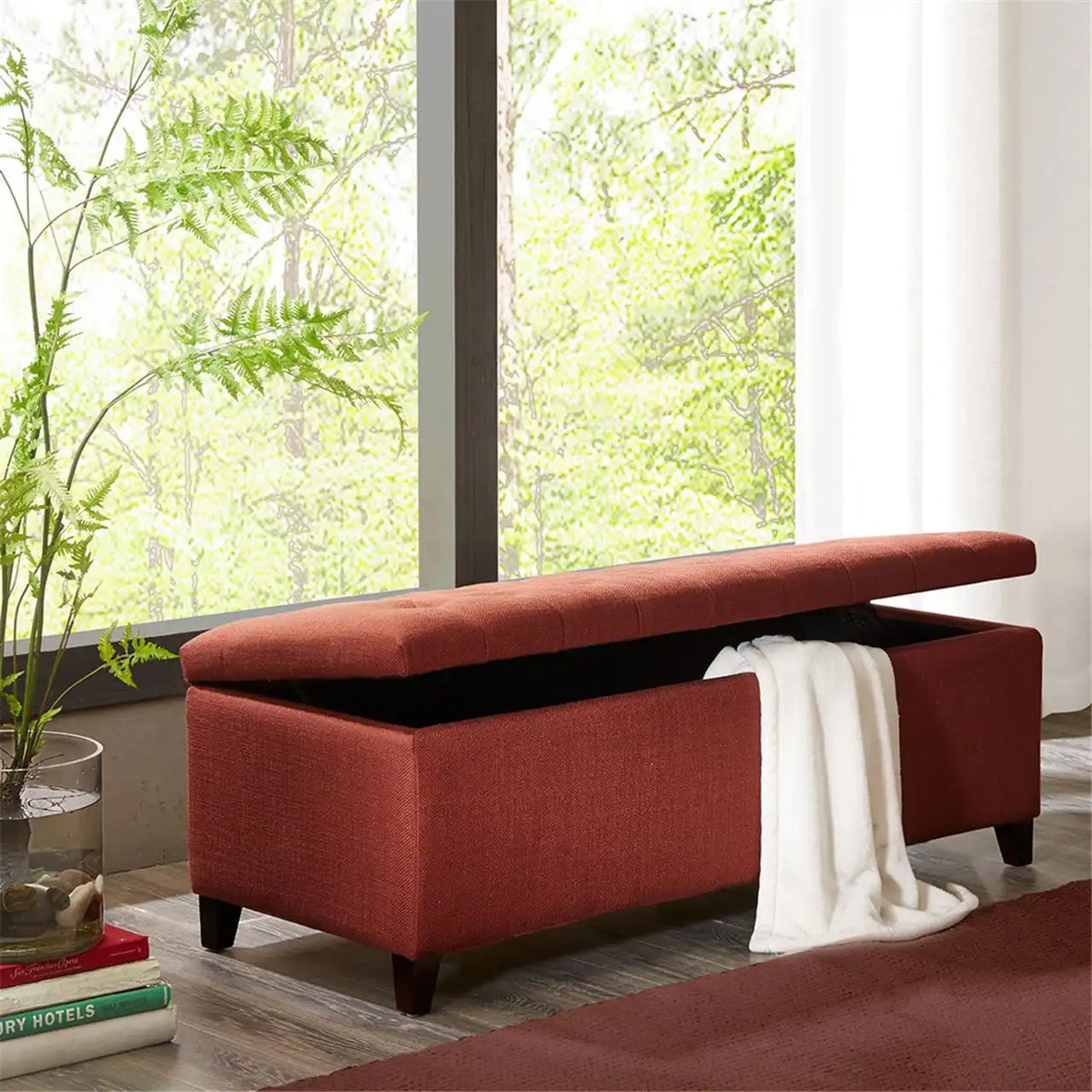 Shandra Tufted Top Upholstered Storage Bench