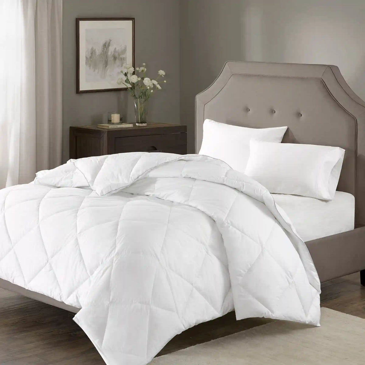 1000 Thread Count Cotton Blend Diamond Quilting Down Alternative Comforter