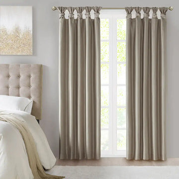 Emilia Twist Tab Total Blackout Window Curtain Panel