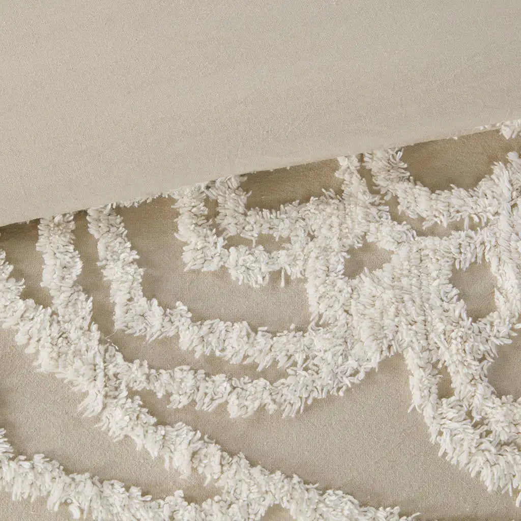 Laetitia 3-Piece Tufted Cotton Chenille Medallion Comforter Set