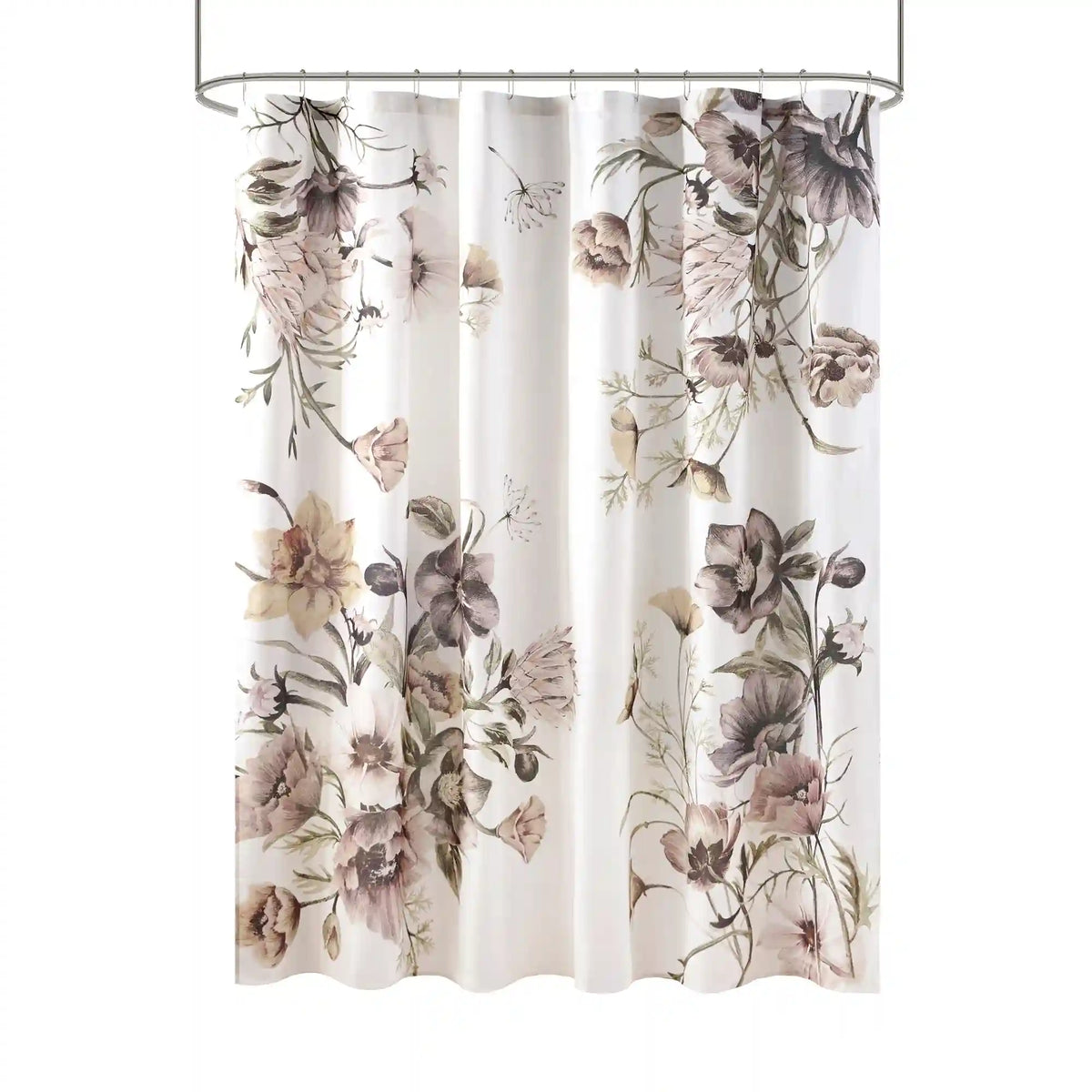 Cassandra Printed Cotton Shower Curtain