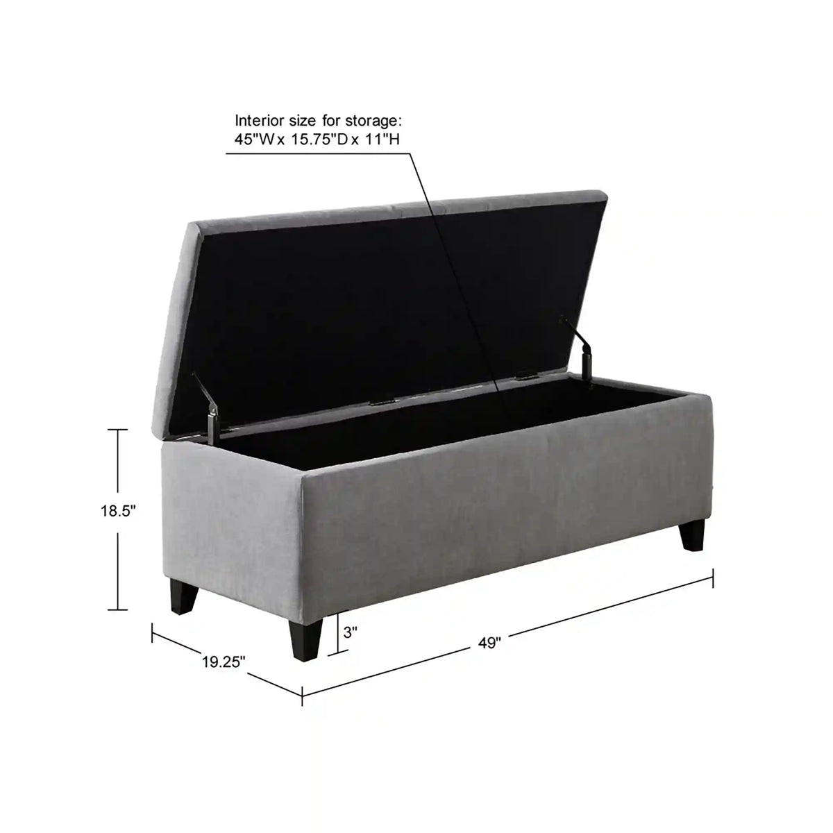 Shandra Tufted Top Upholstered Storage Bench