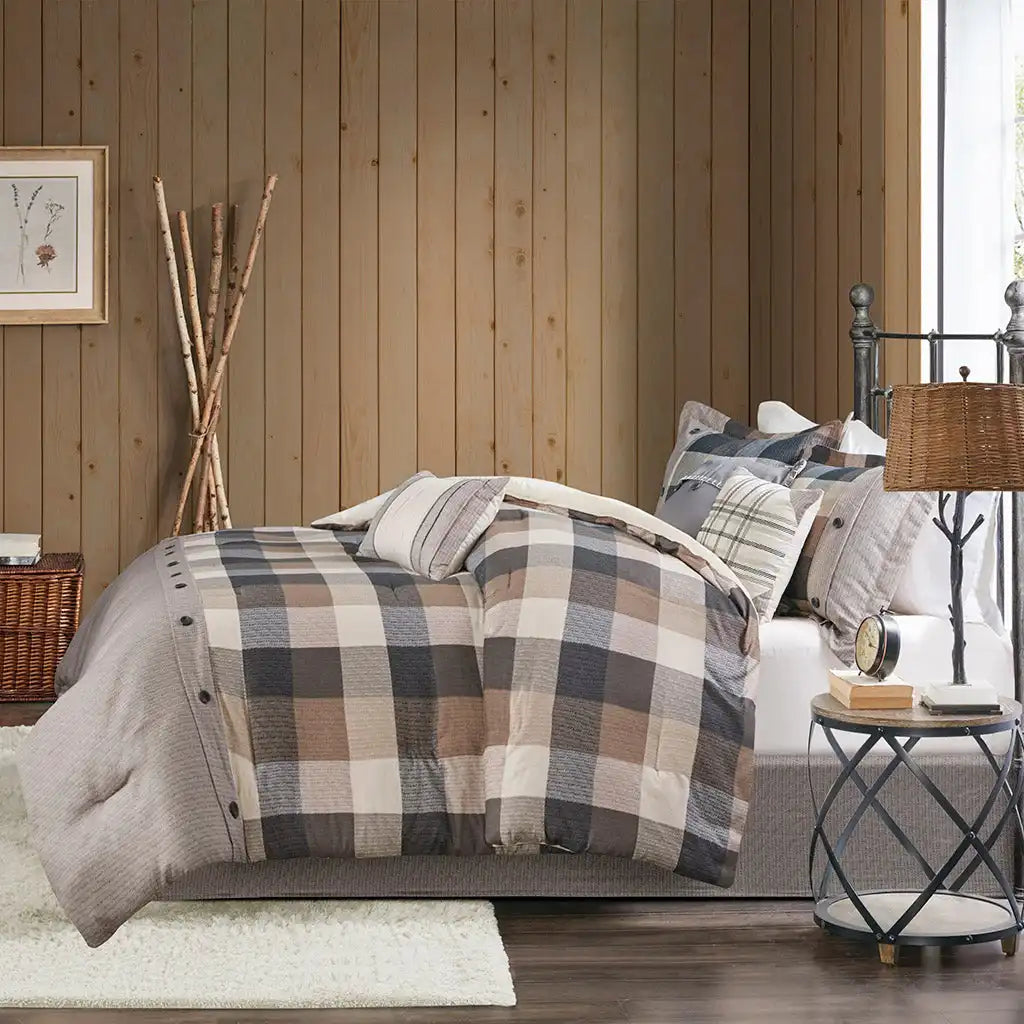 Ridge 7-Piece Herringbone Comforter Set