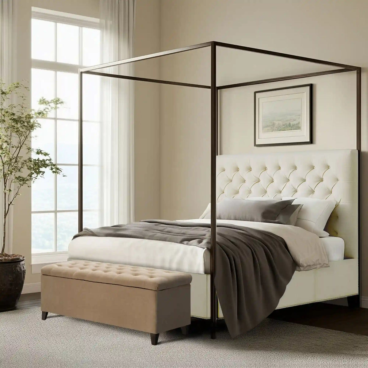 Shandra Tufted Top Upholstered Storage Bench