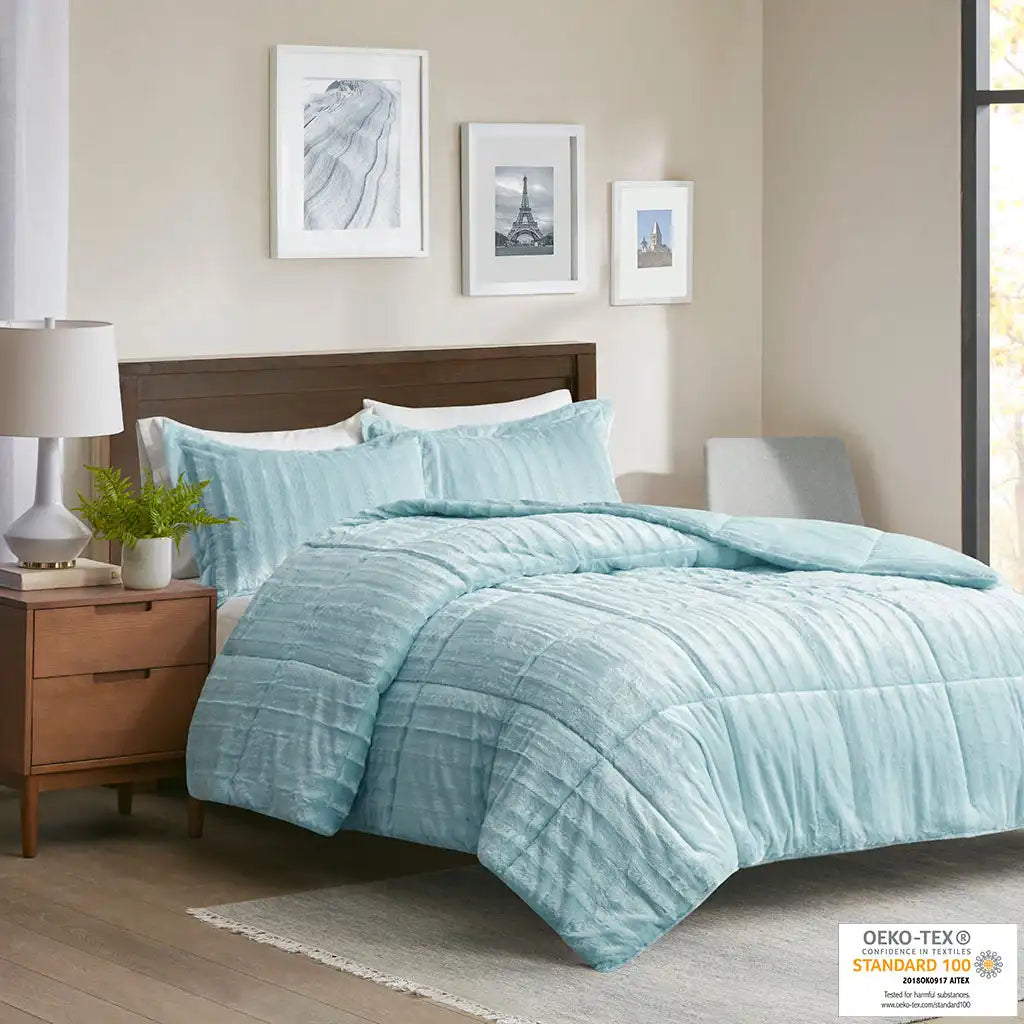 Duke Faux Fur Comforter Mini Set