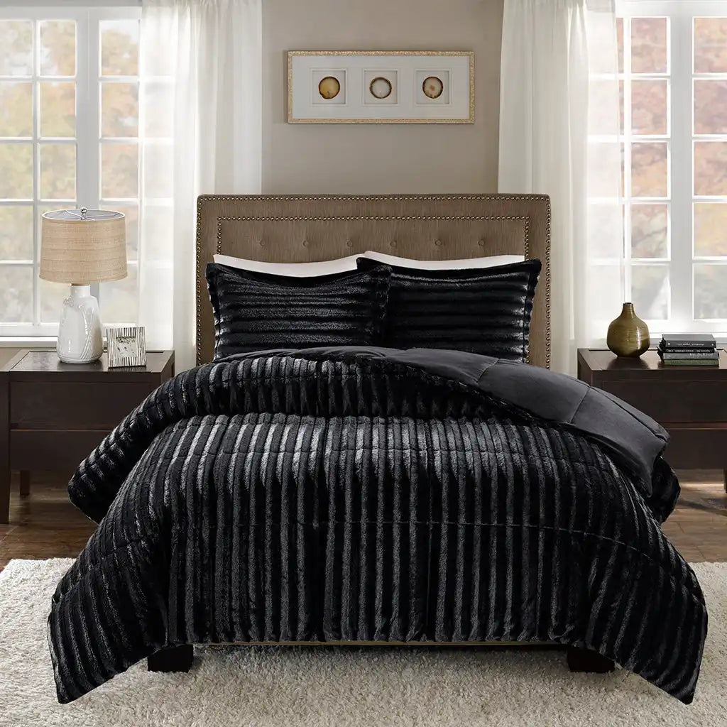 Duke Faux Fur Comforter Mini Set