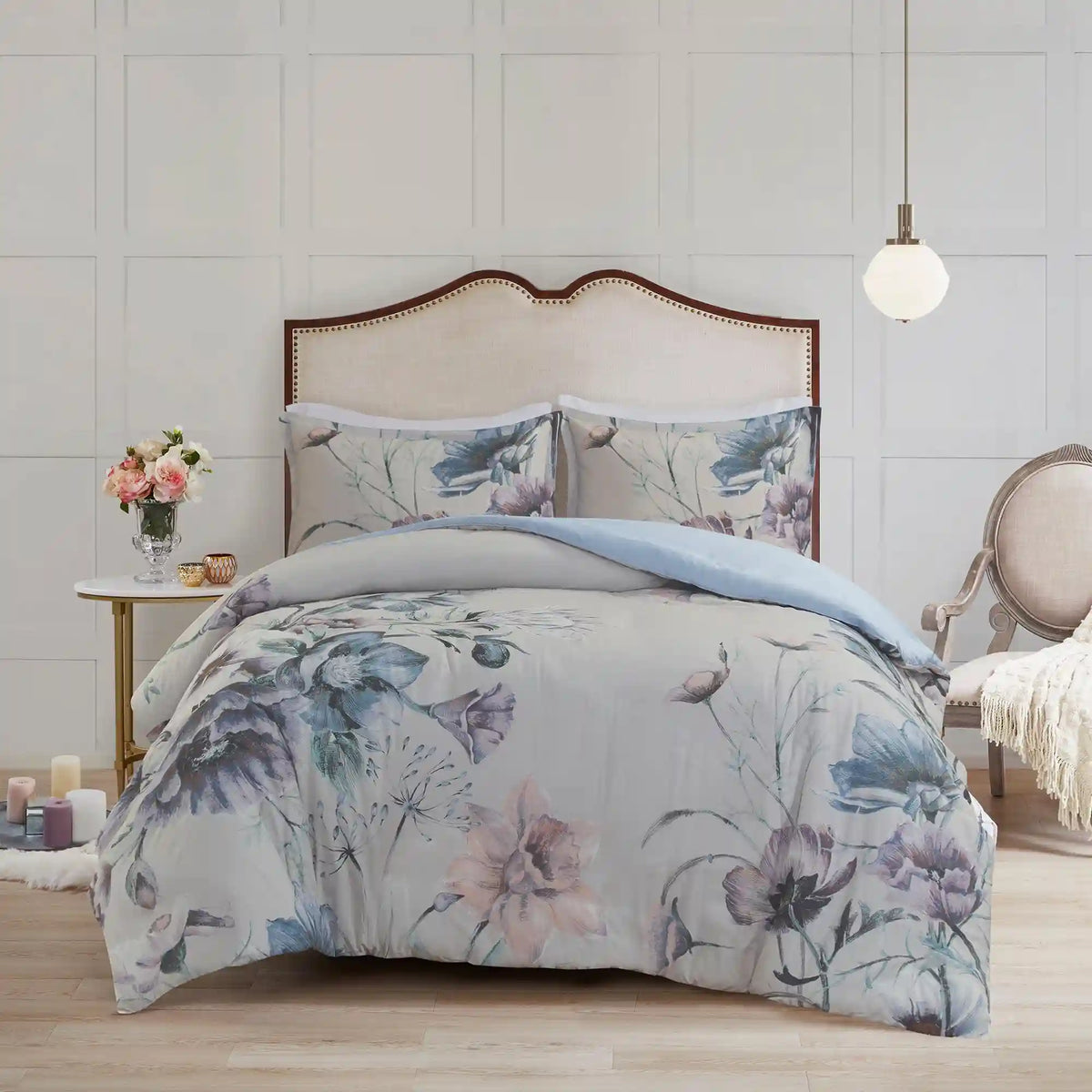 Cassandra 3-Piece Cotton Printed Duvet Cover Set