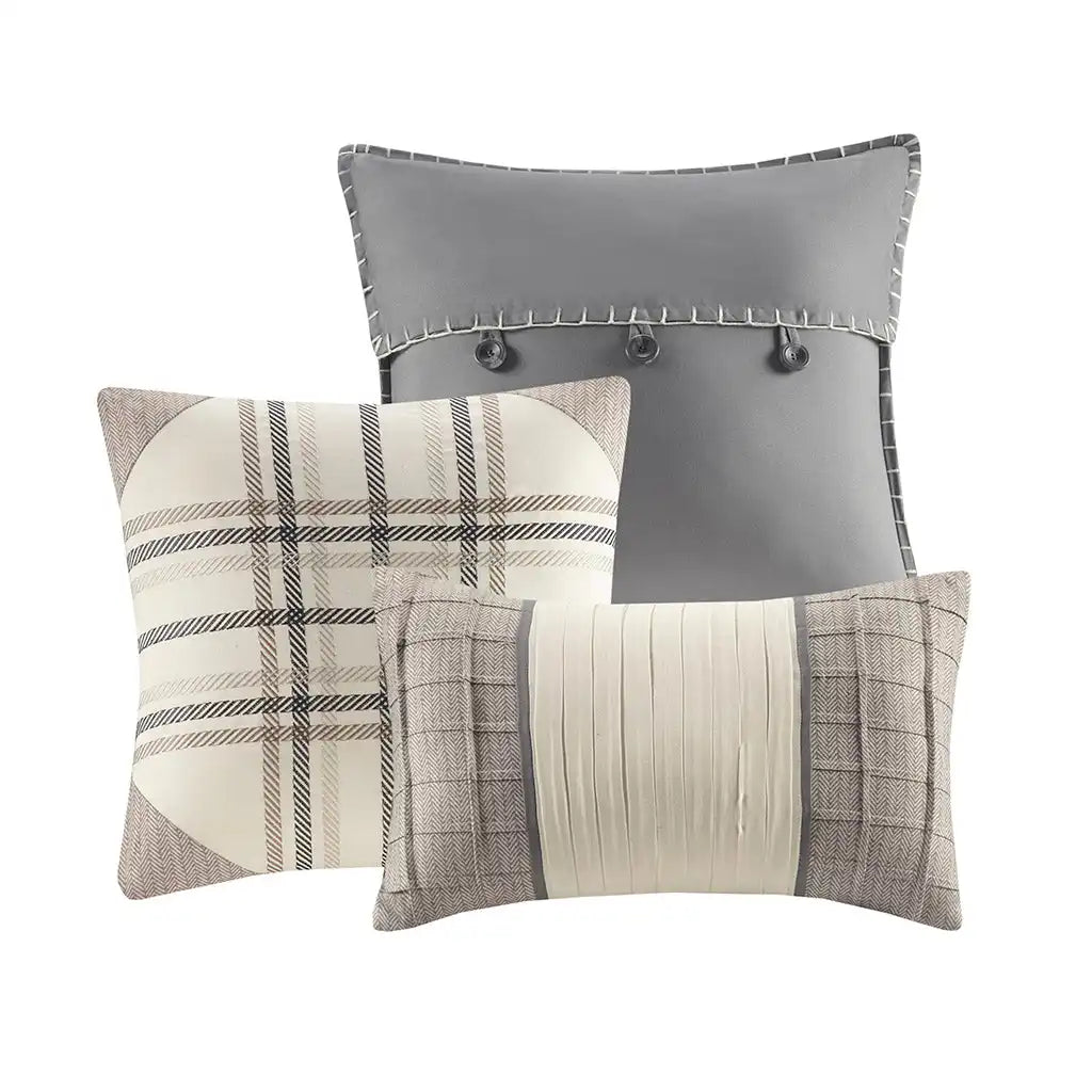 Ridge 7-Piece Herringbone Comforter Set