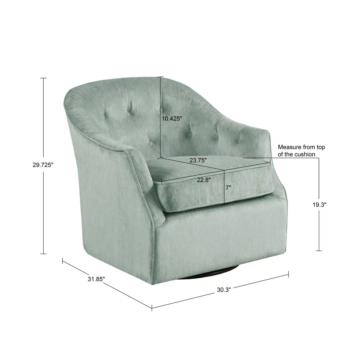 Calvin Upholstered Swivel Accent Chair
