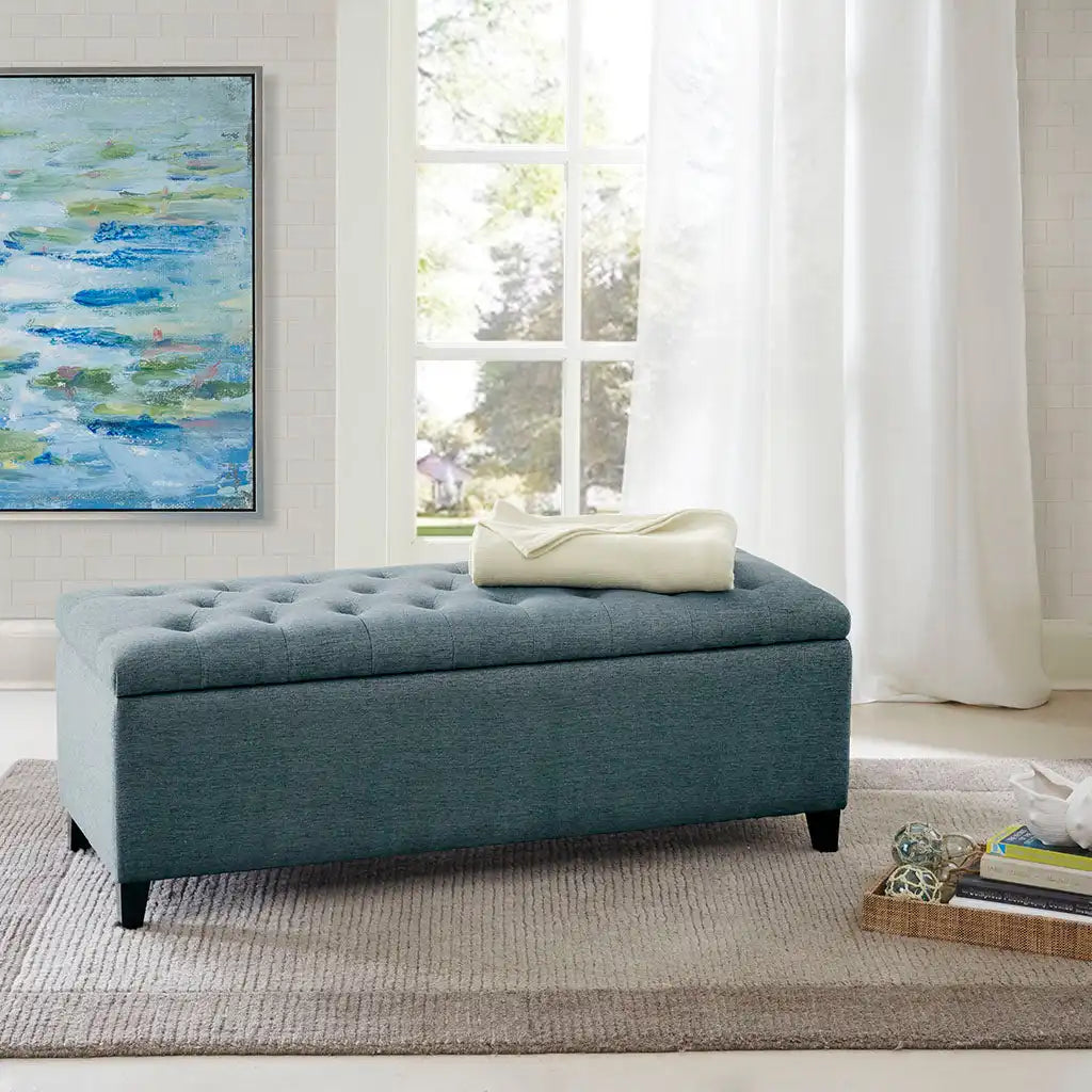 Shandra Tufted Top Upholstered Storage Bench