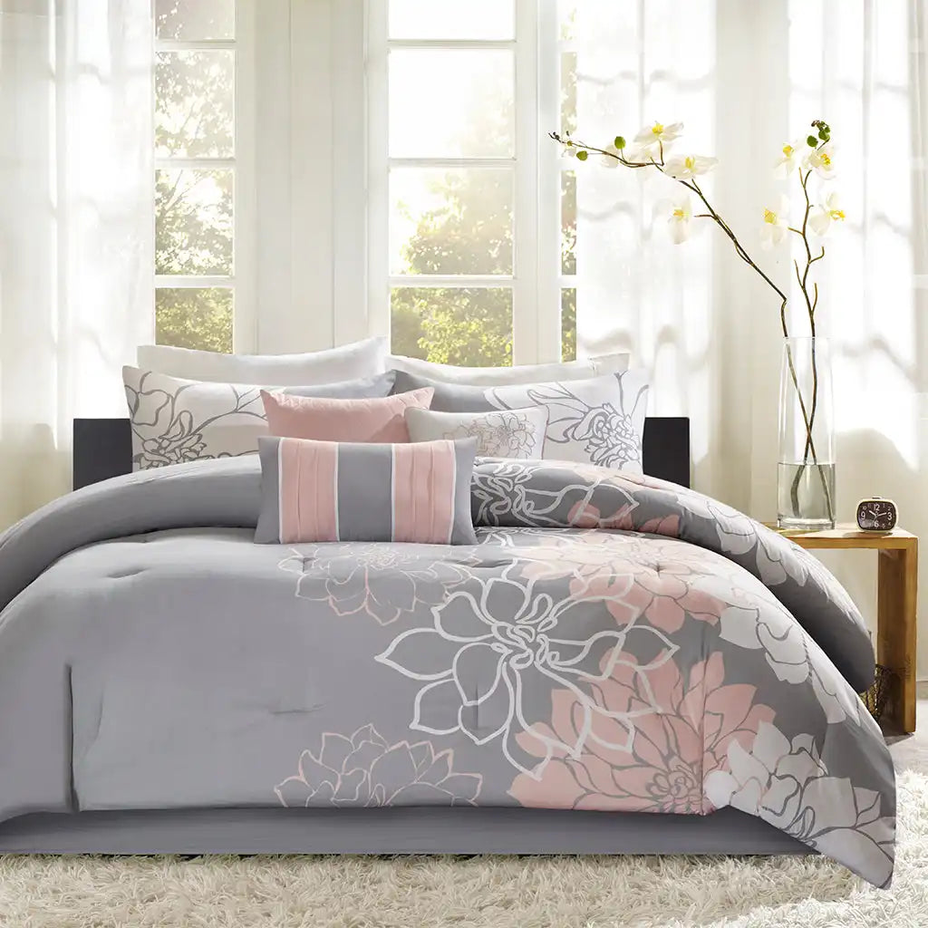 Lola Printed Cotton Sateen Comforter Set