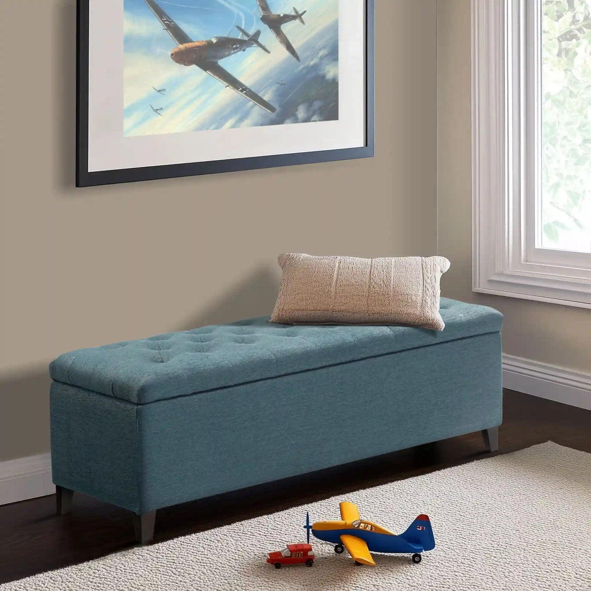 Shandra Tufted Top Upholstered Storage Bench