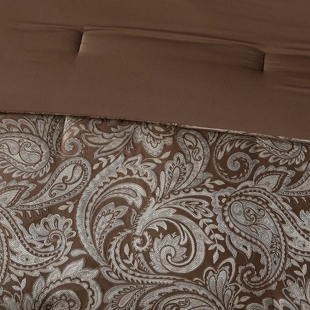 Aubrey 12-Piece Comforter Set with Cotton Bed Sheets Bed in a Bag