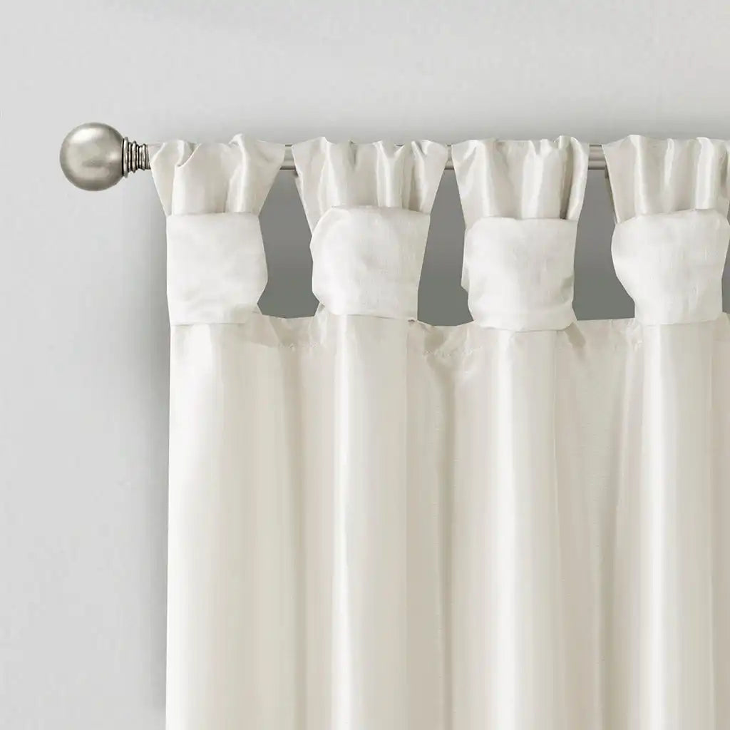 Emilia Twist Tab Lined Window Curtain Panel