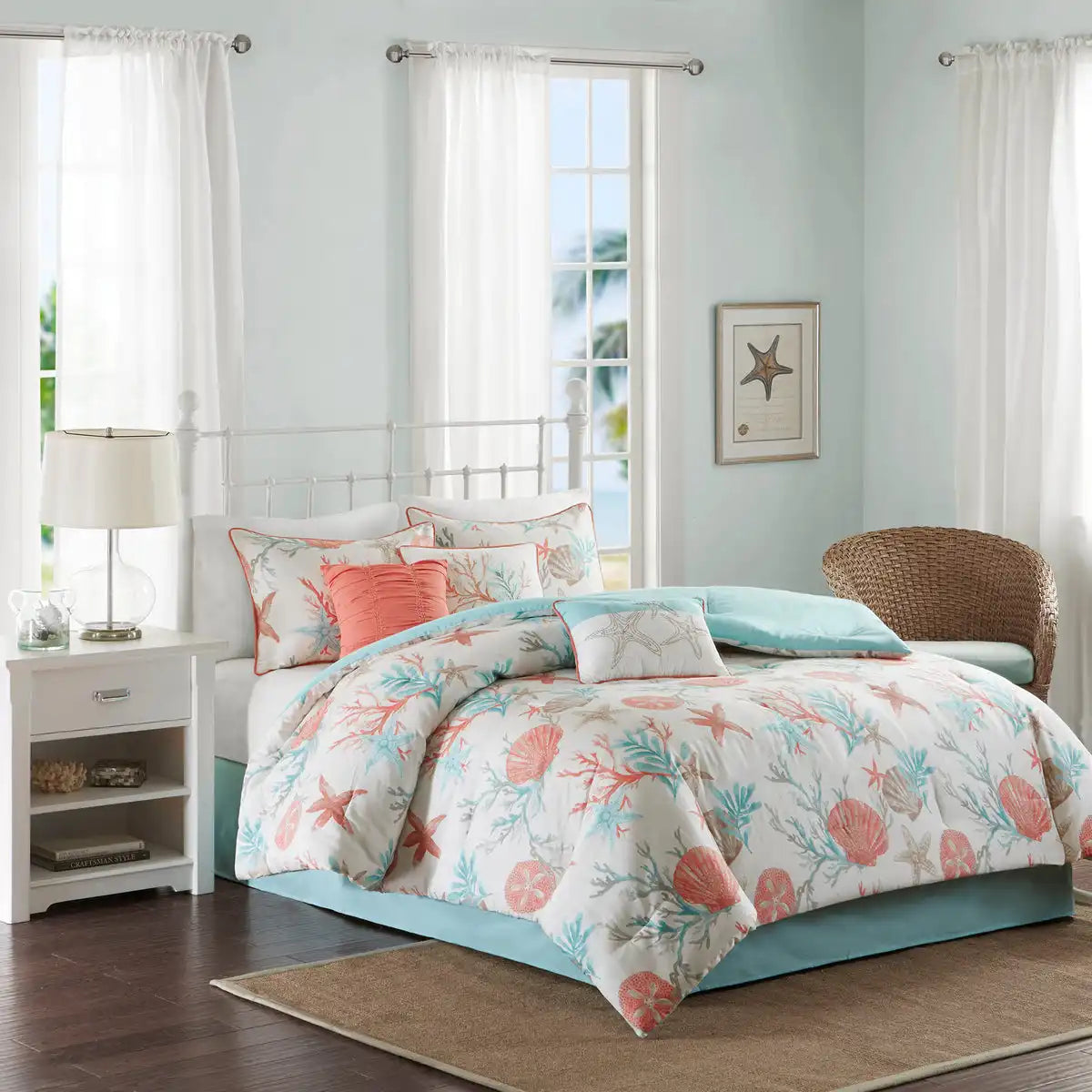 Pebble Beach 7-Piece Cotton Sateen Comforter Set