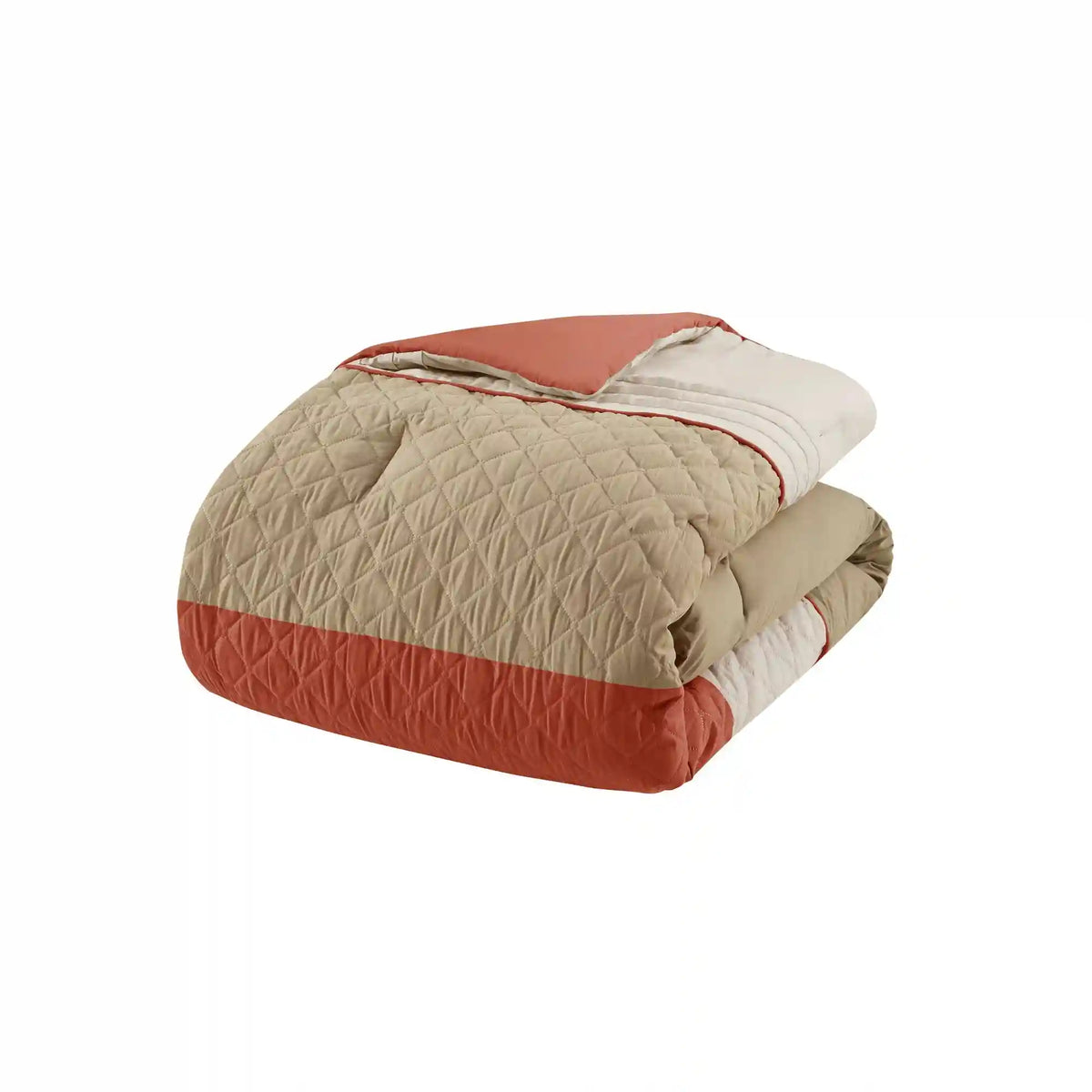 Jenson 7-Piece Color Block Stripe Comforter Set with Throw Pillows