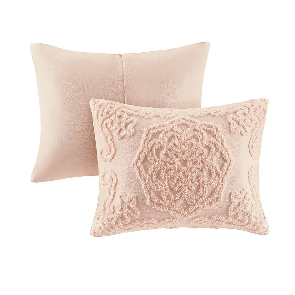 Laetitia 3-Piece Tufted Cotton Chenille Medallion Comforter Set