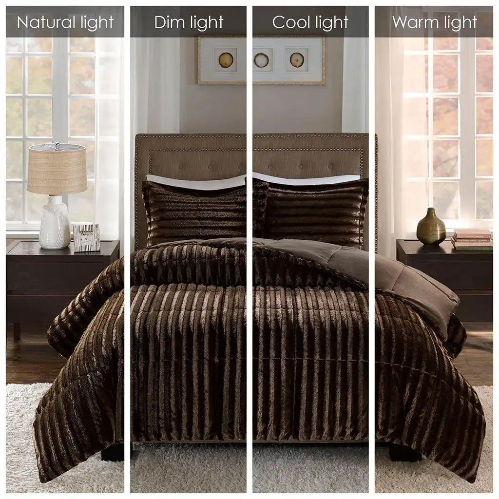 Duke Faux Fur Comforter Mini Set