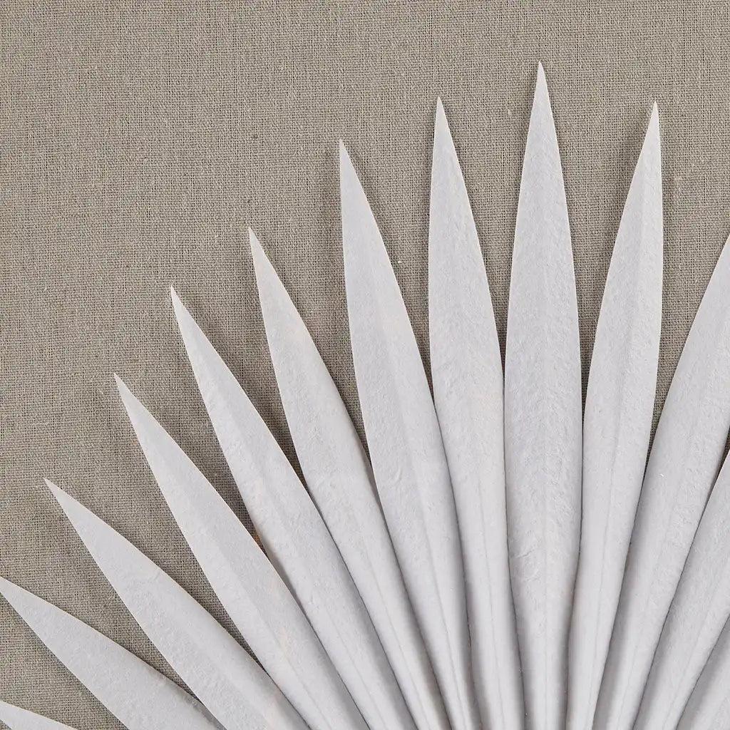 Sabal Framed Rice Paper Palm Leaves 3-Piece Shadowbox Wall Decor Set