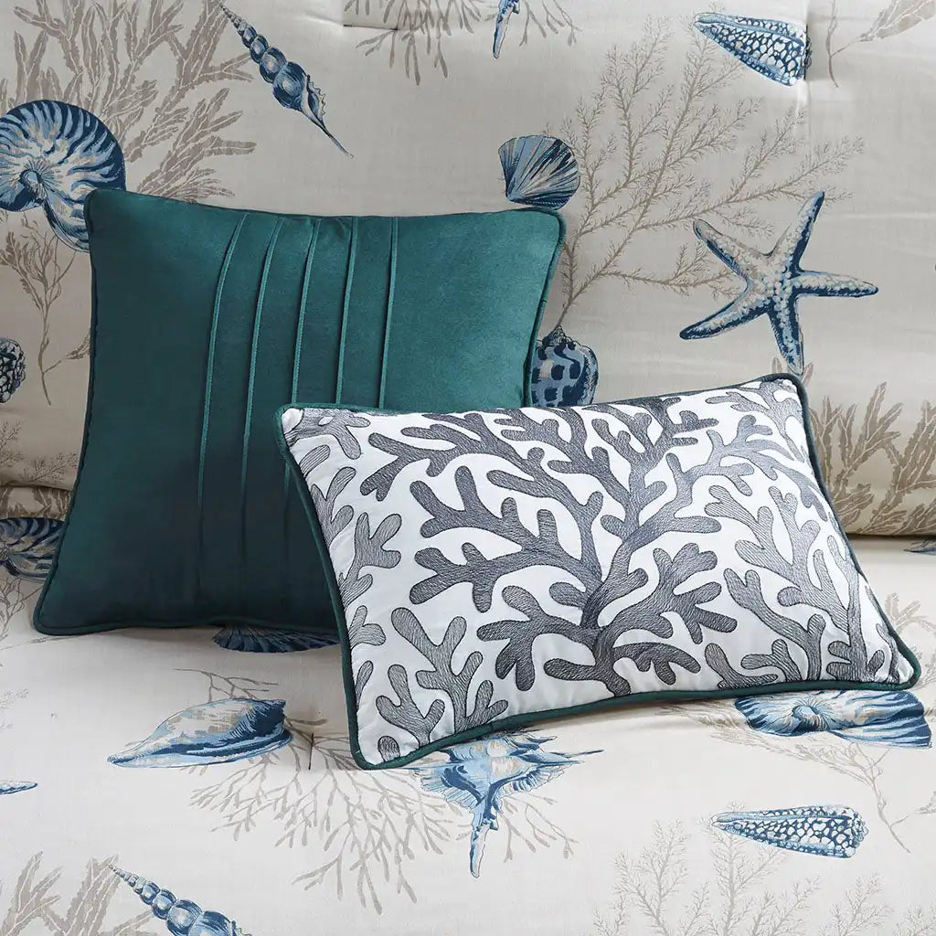 Bayside 7-Piece Coastal Cotton Sateen Comforter Set