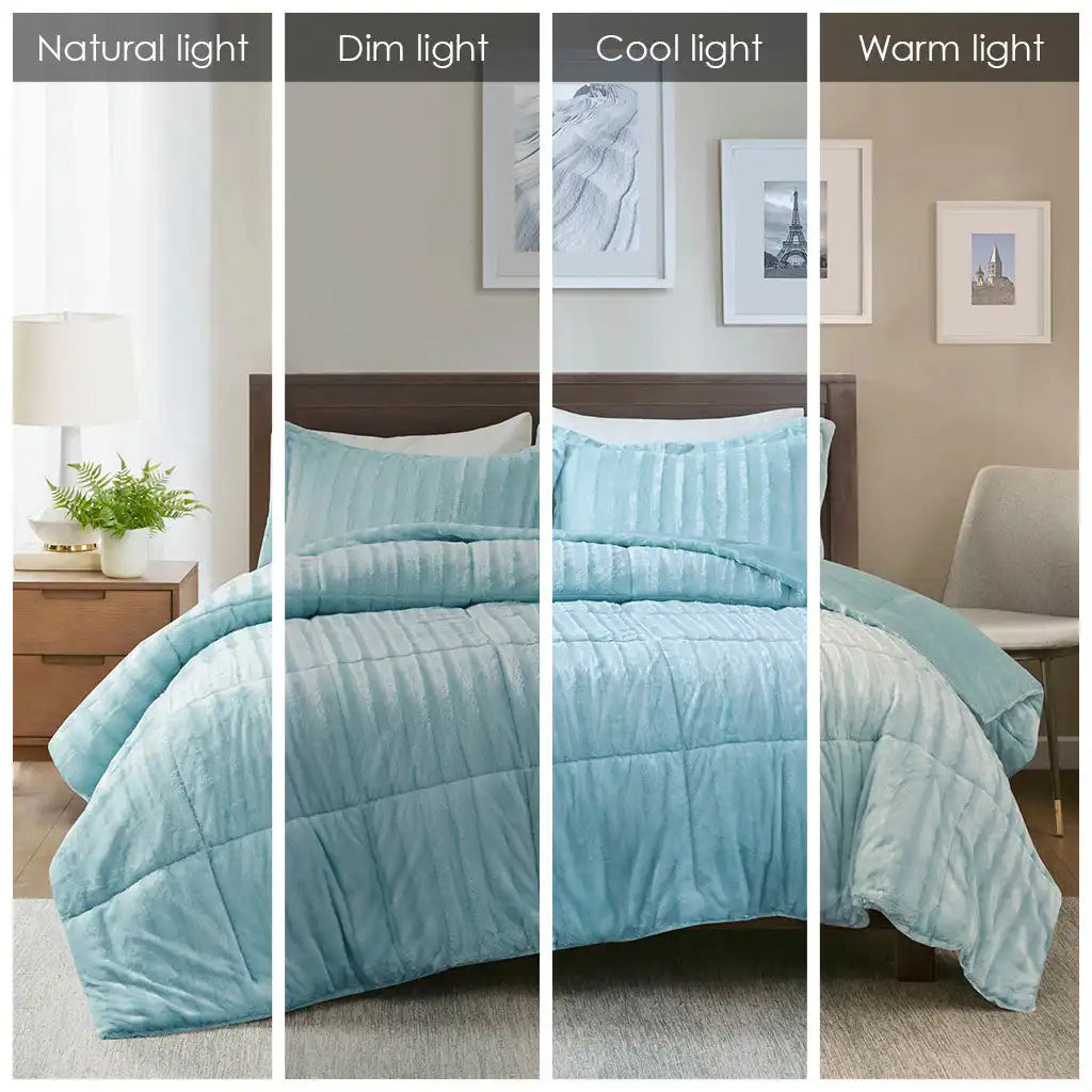 Duke Faux Fur Comforter Mini Set