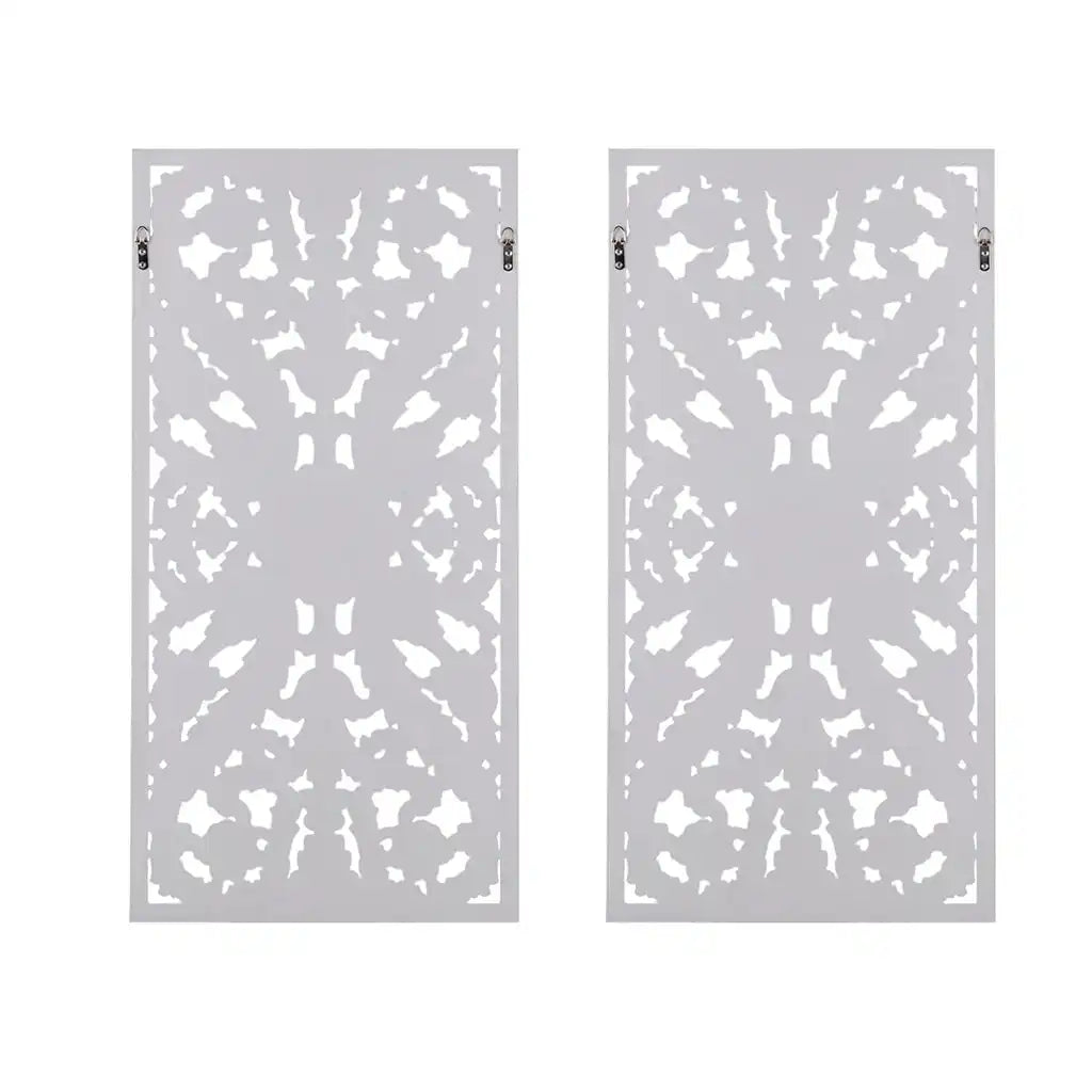 Botanical Panel Distressed Carved Wood 2-Piece Wall Decor Set