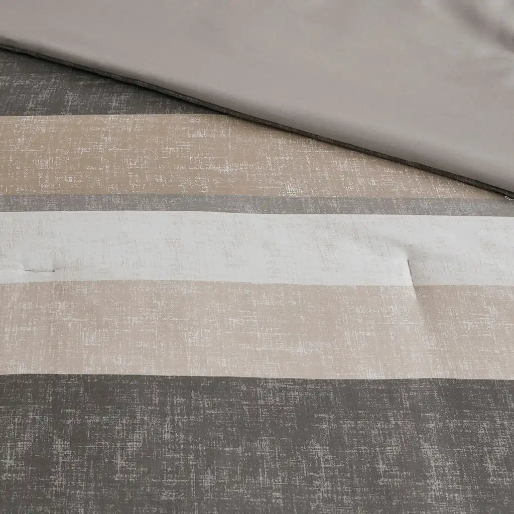 Jaxon Stripe Antimicrobial Comforter Set with Bed Sheets Bed in a Bag