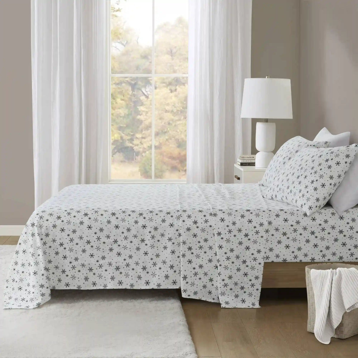 Cozy Cotton Flannel Printed Sheet Set