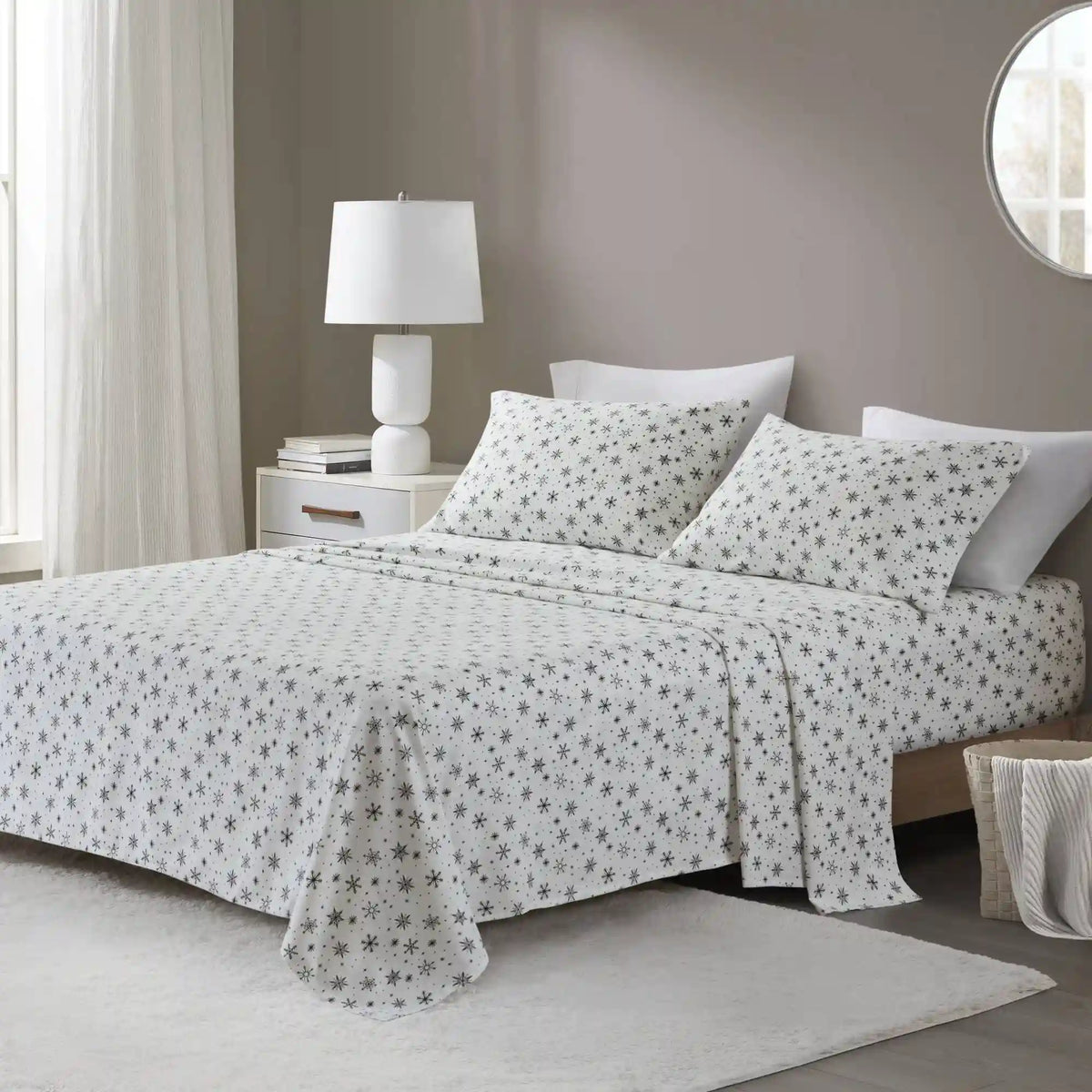 Cozy Cotton Flannel Printed Sheet Set