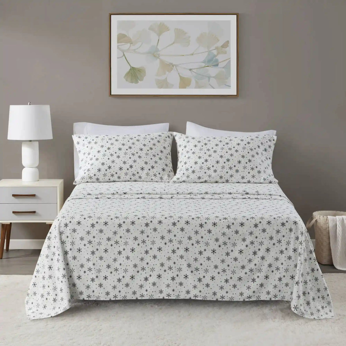 Cozy Cotton Flannel Printed Sheet Set