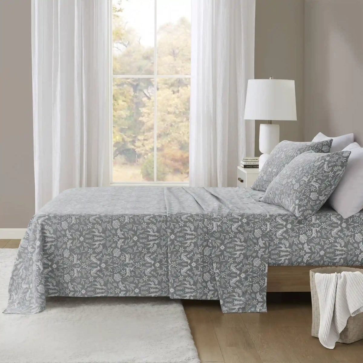 Cozy Cotton Flannel Printed Sheet Set