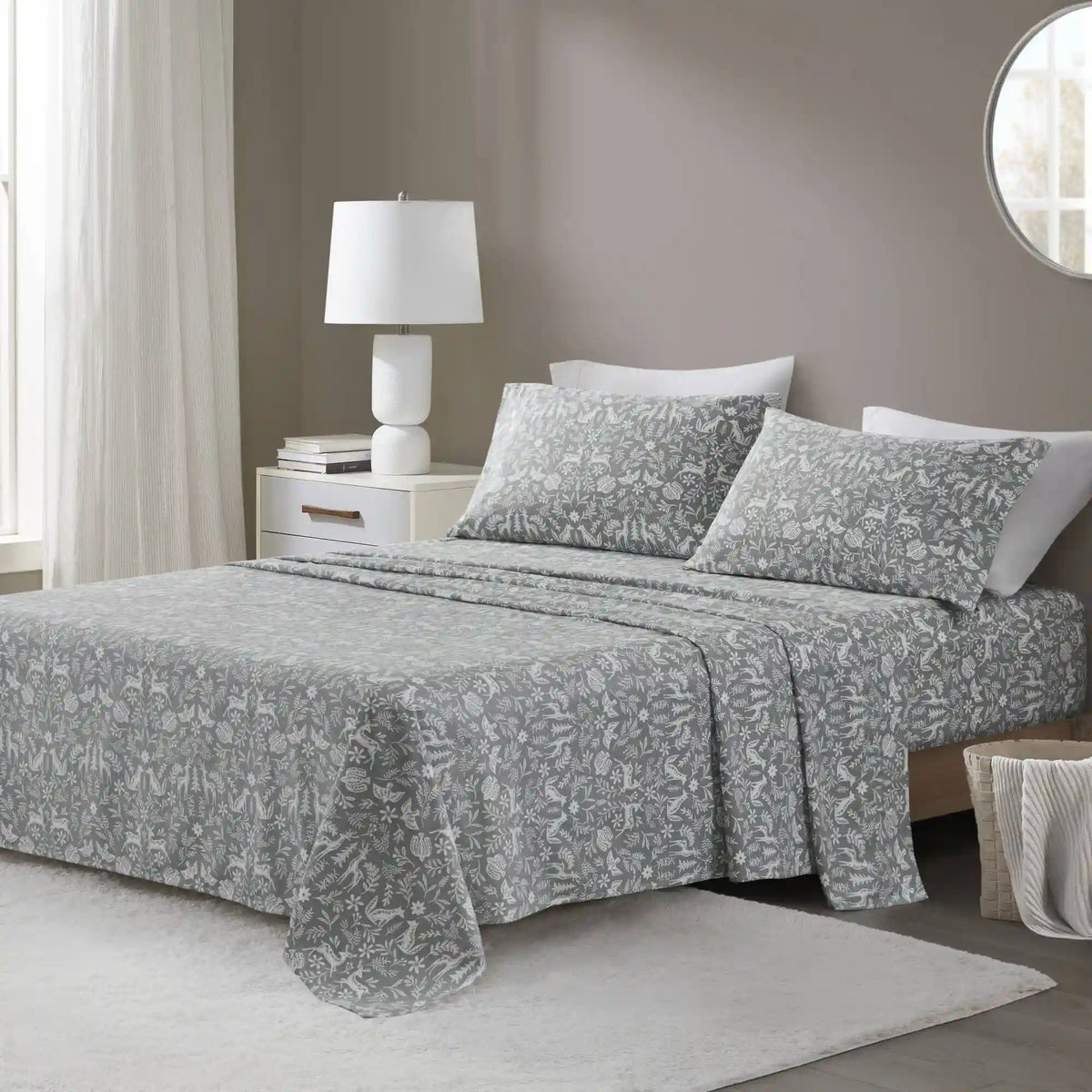 Cozy Cotton Flannel Printed Sheet Set