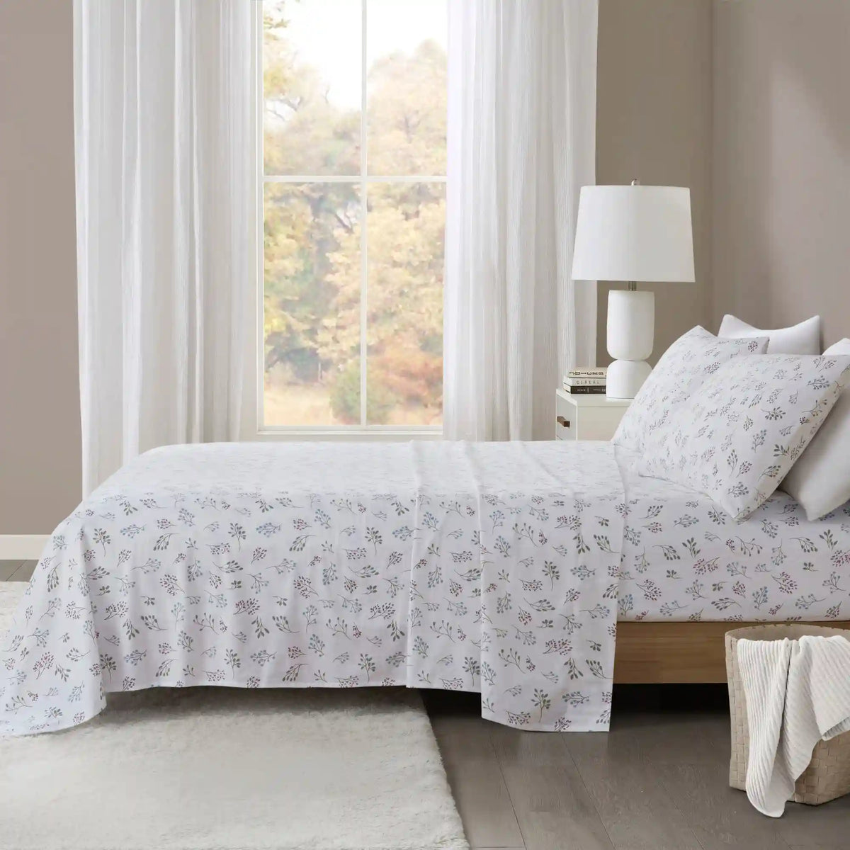 Cozy Cotton Flannel Printed Sheet Set