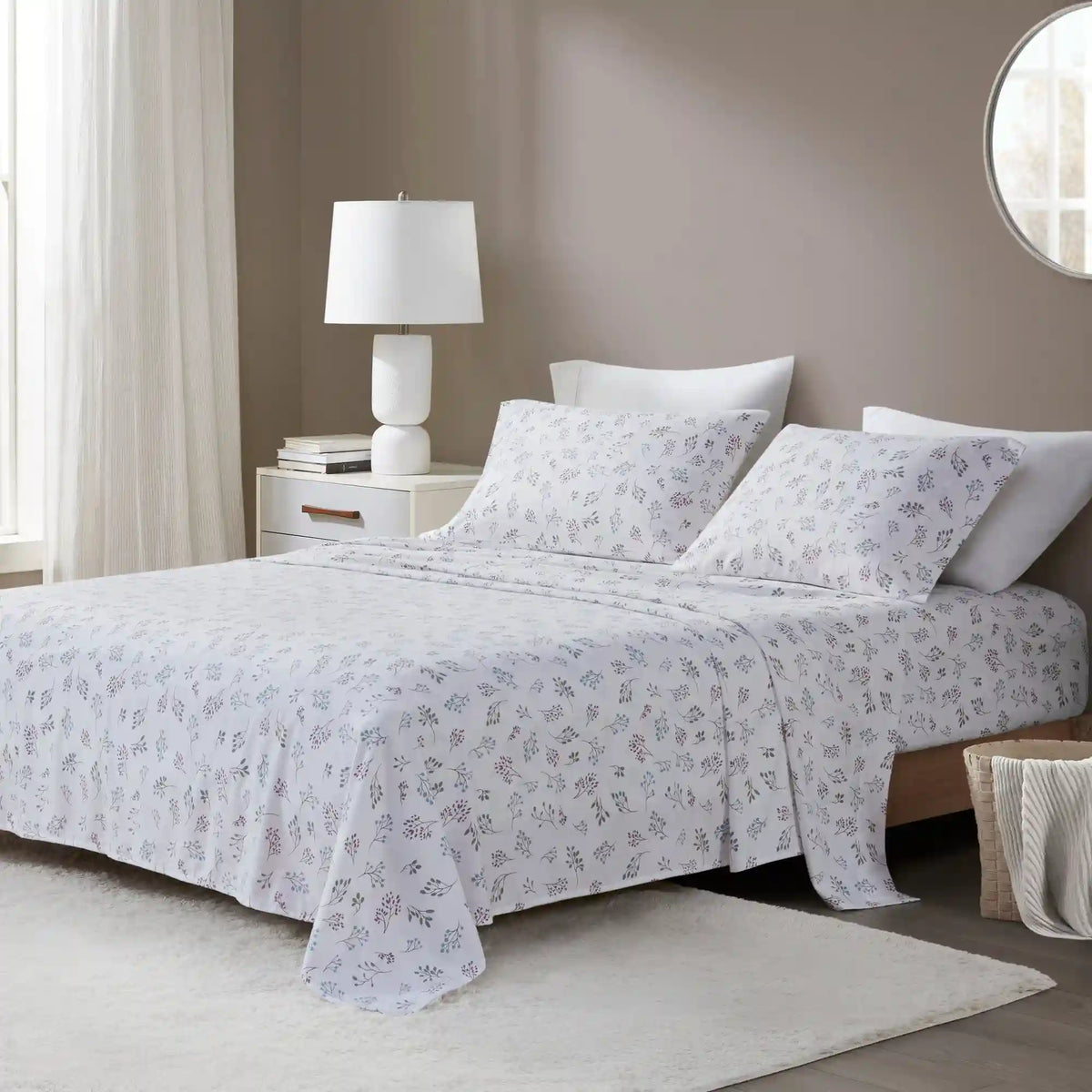 Cozy Cotton Flannel Printed Sheet Set