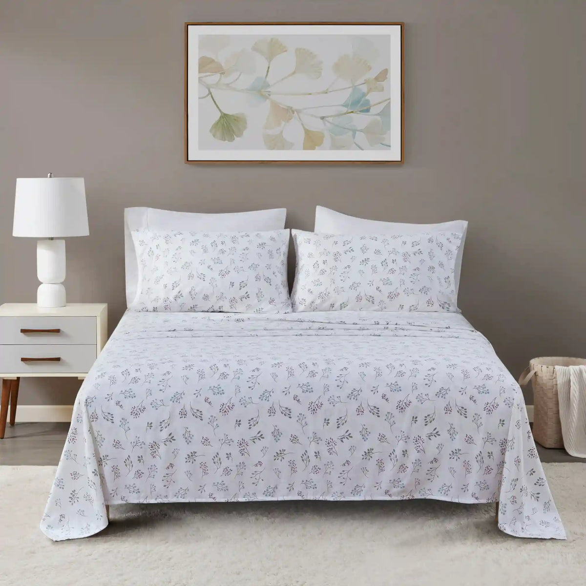 Cozy Cotton Flannel Printed Sheet Set
