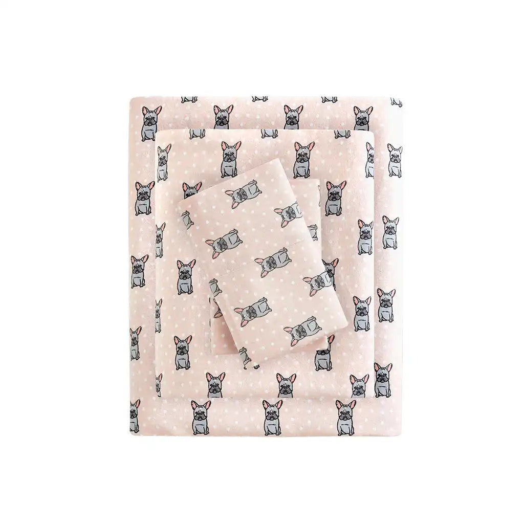 Cozy Cotton Flannel Printed Sheet Set