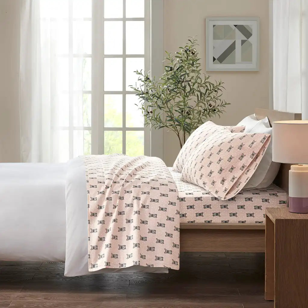 Cozy Cotton Flannel Printed Sheet Set